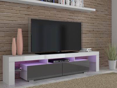 Бело серая тумба под телевизор Израиль RTV BIM 190