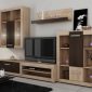 Тумба под телевизор с витринами и полкой VIKI