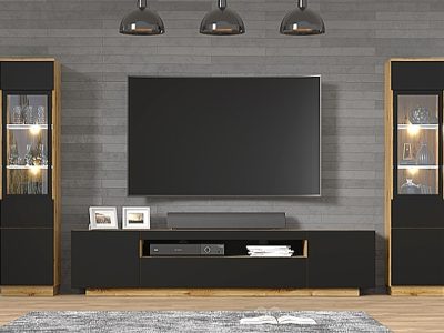 Красивая стенка под телевизор стоящая или подвесная AURA V