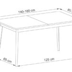 Обеденный стол 80 на 140-180 белый с деревом PRIMO PST140